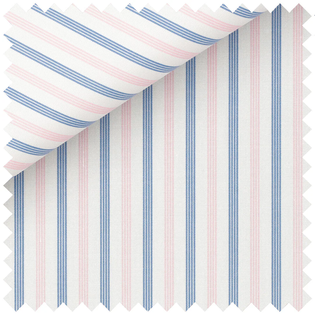 Bengal Multi stripe in Blue and Pink - Image 2