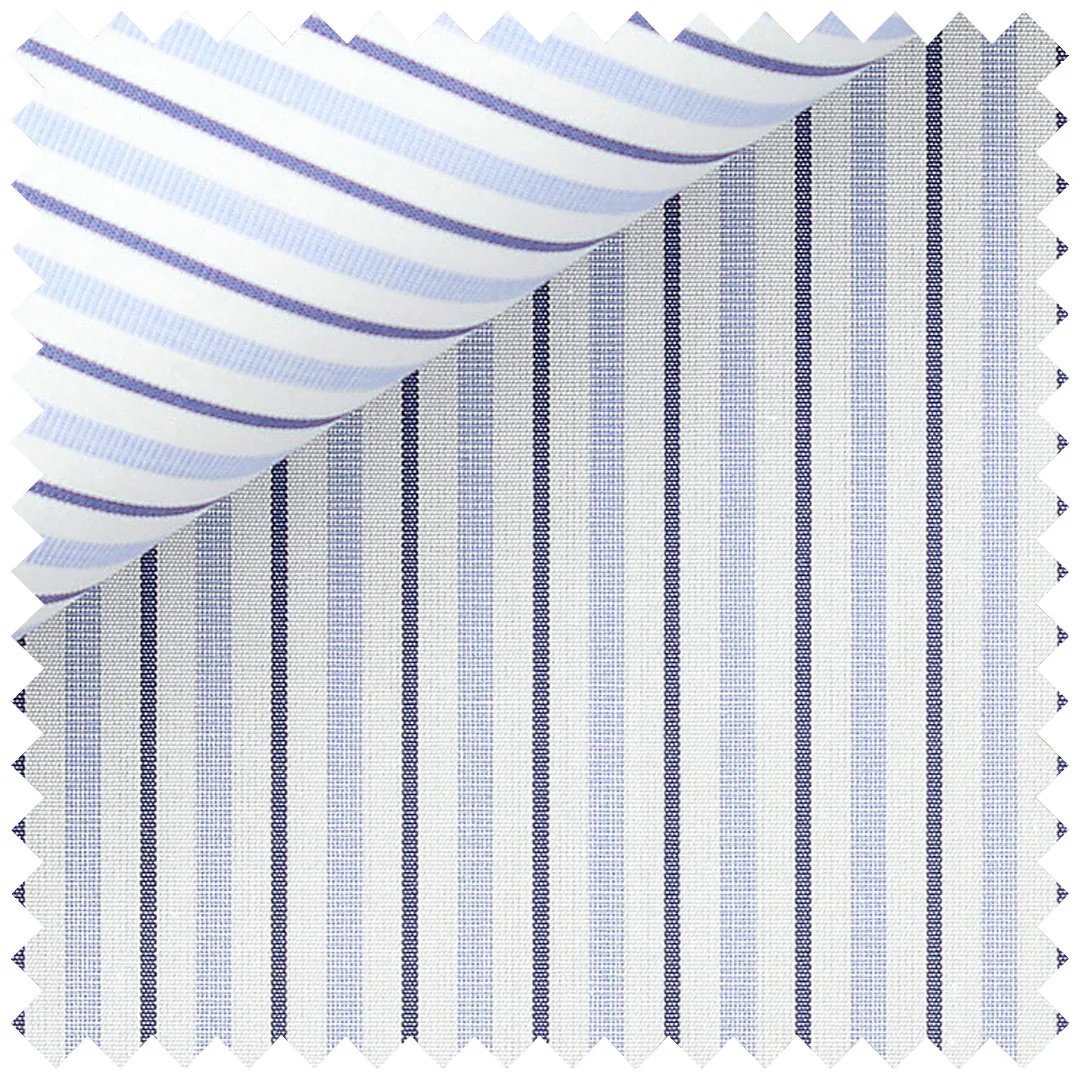 Blue and sky stripe poplin - Image 2