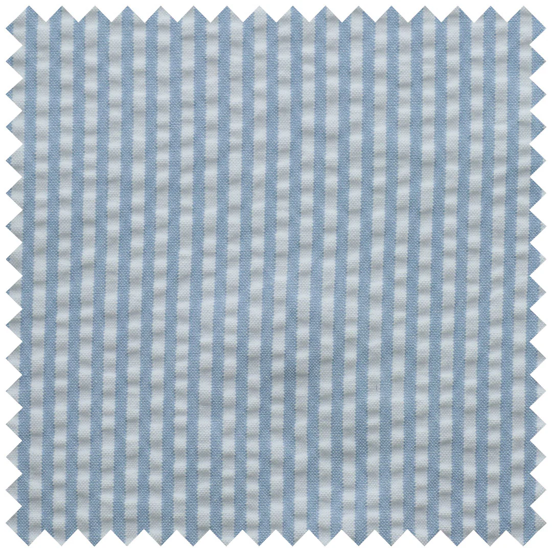Blue stripe seersucker