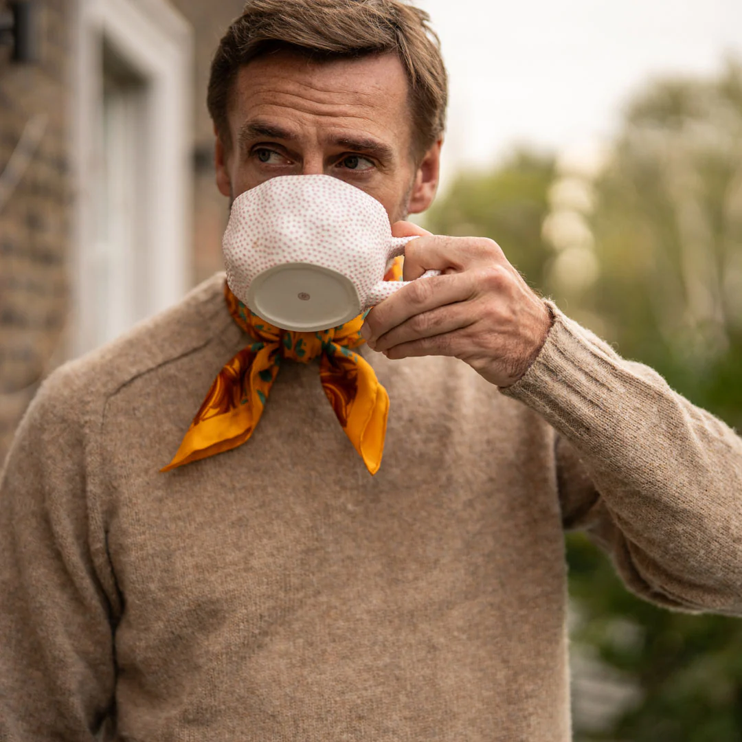 Hillswick Brushed Shetland Crew Neck in Natural - Image 2