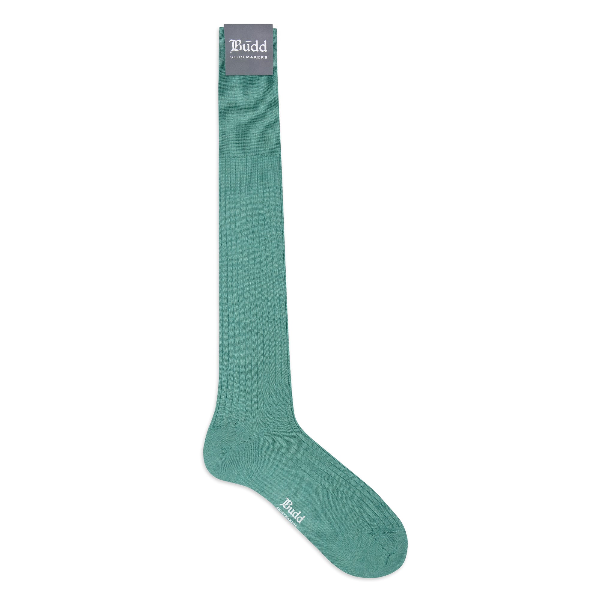 Cashmere and Silk Long Socks in Turquoise