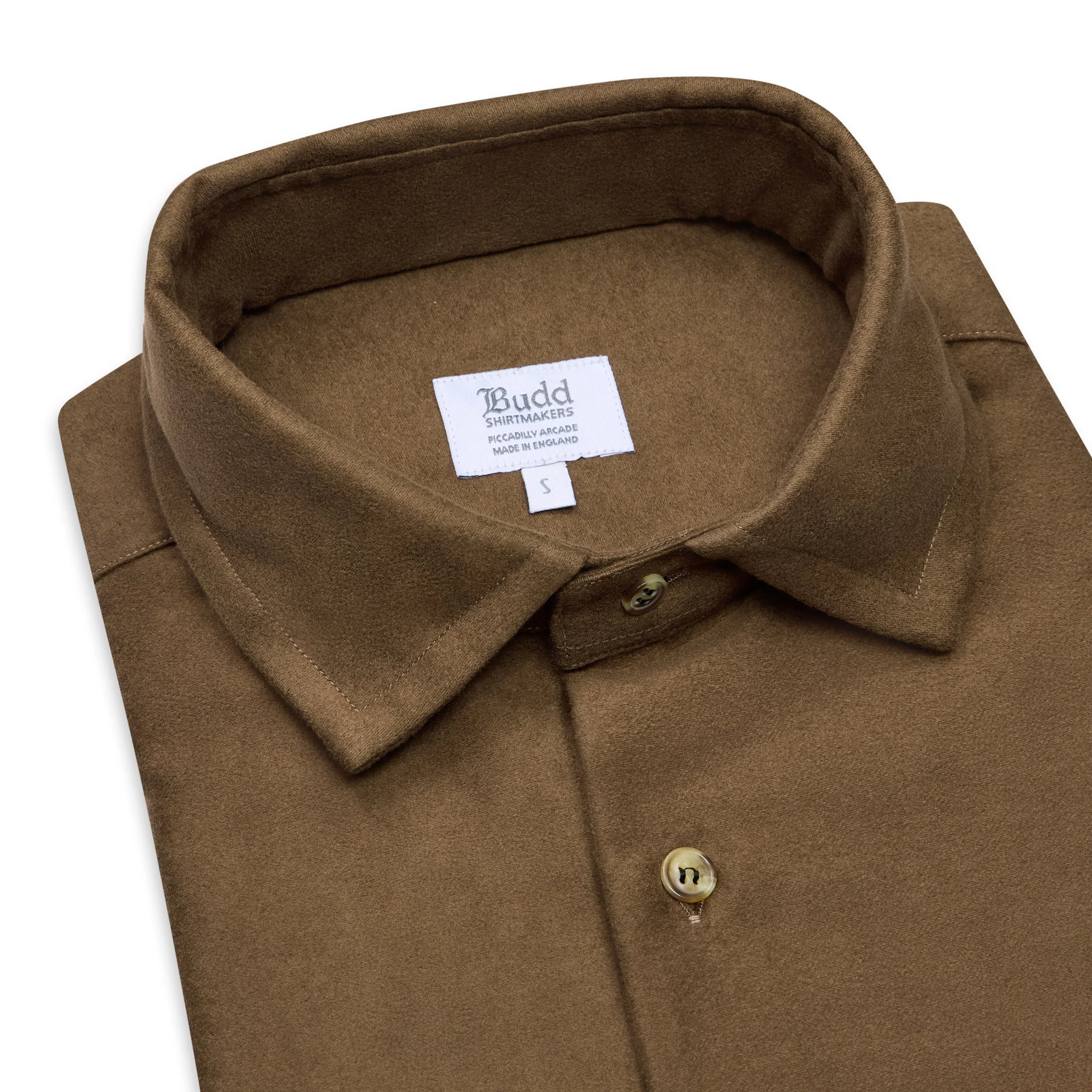 Casual Fit Moleskin Overshirt in Brown - Image 5