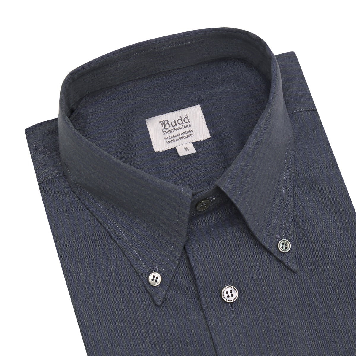 Casual Fit Seersucker Button Cuff Shirt in Navy - Image 2