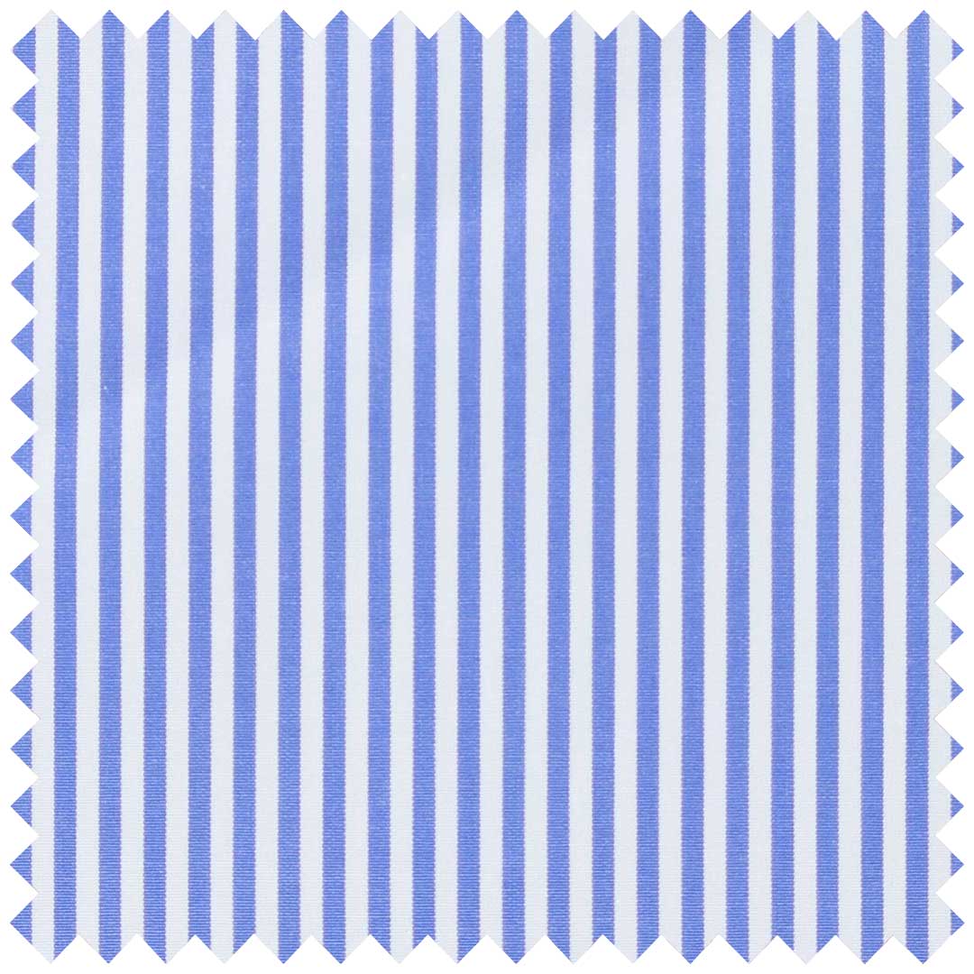 Classic Blue Poplin Bengal Stripe