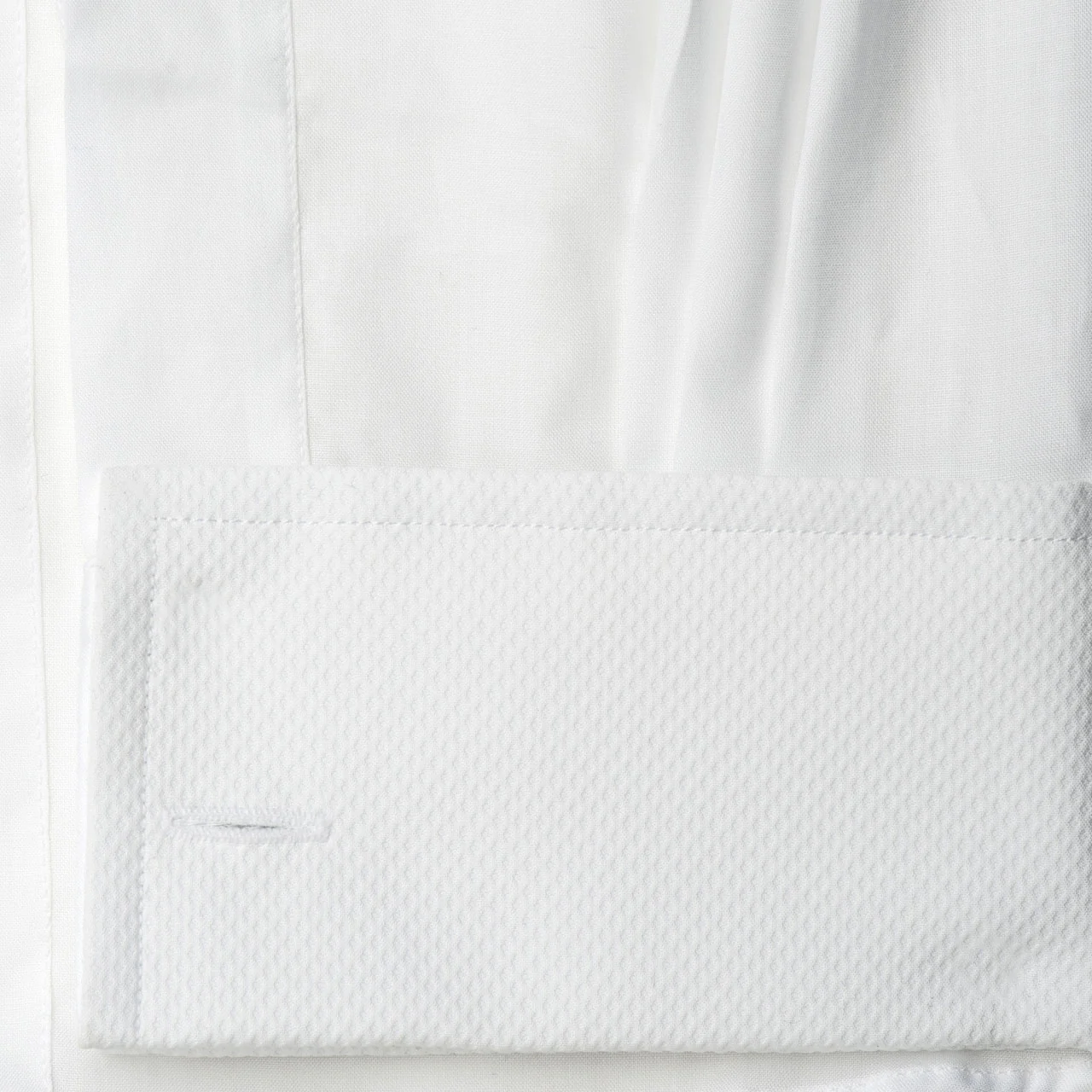 Classic Fit Plain Marcella Double Cuff Dress Shirt in White - Image 3