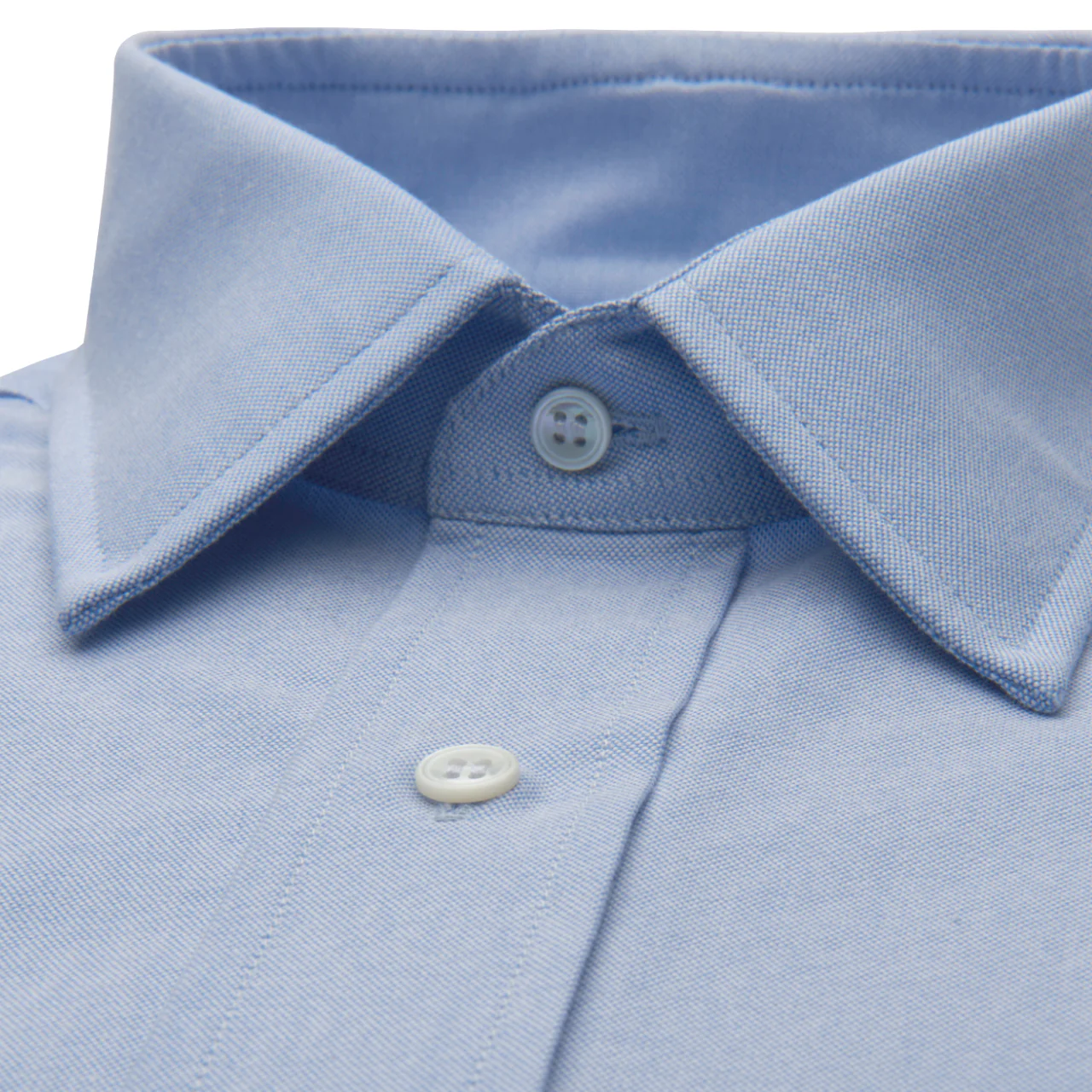 Classic Fit Plain Oxford Button Cuff Shirt in Sky Blue