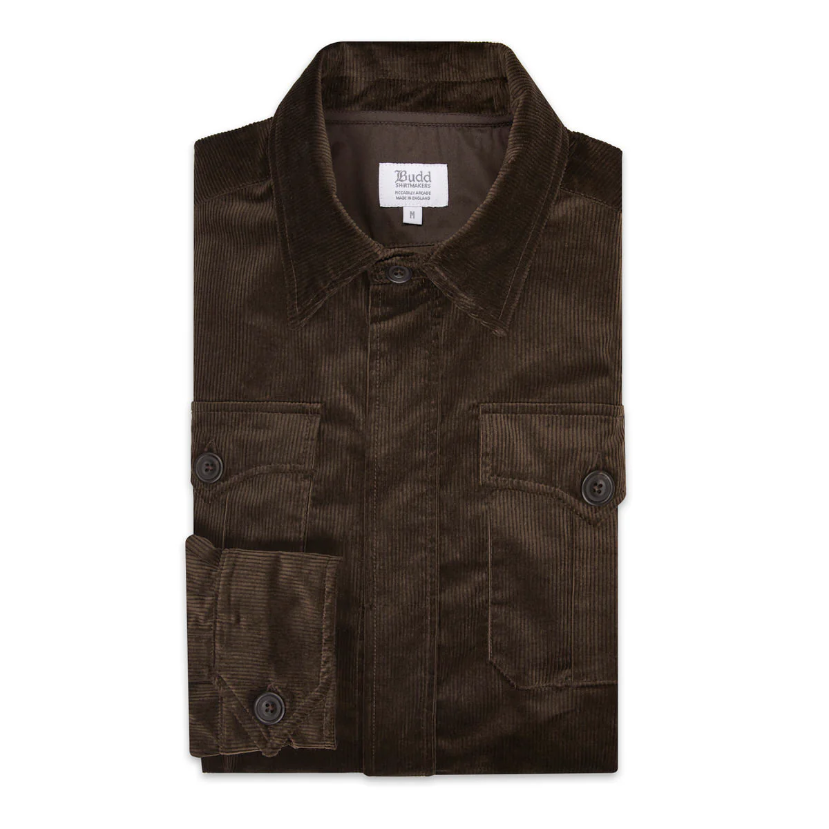 Cotton Corduroy Safari Jacket in Olive - Image 4