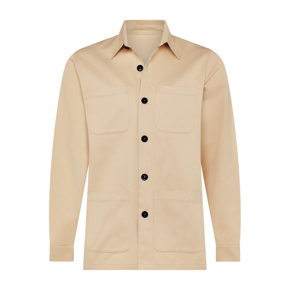 Cotton Twill Chore Jacket in Ecru