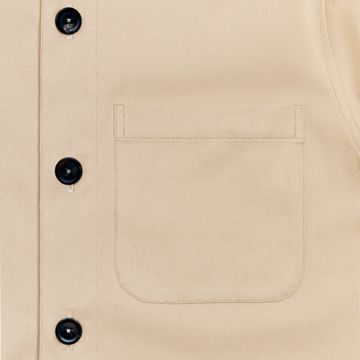 Cotton Twill Chore Jacket in Ecru - Image 4
