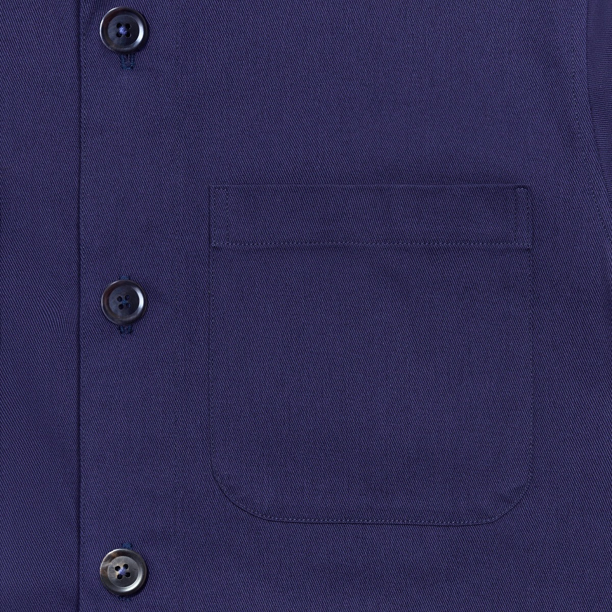 Cotton Twill Chore Jacket in Marine Blue - Image 3