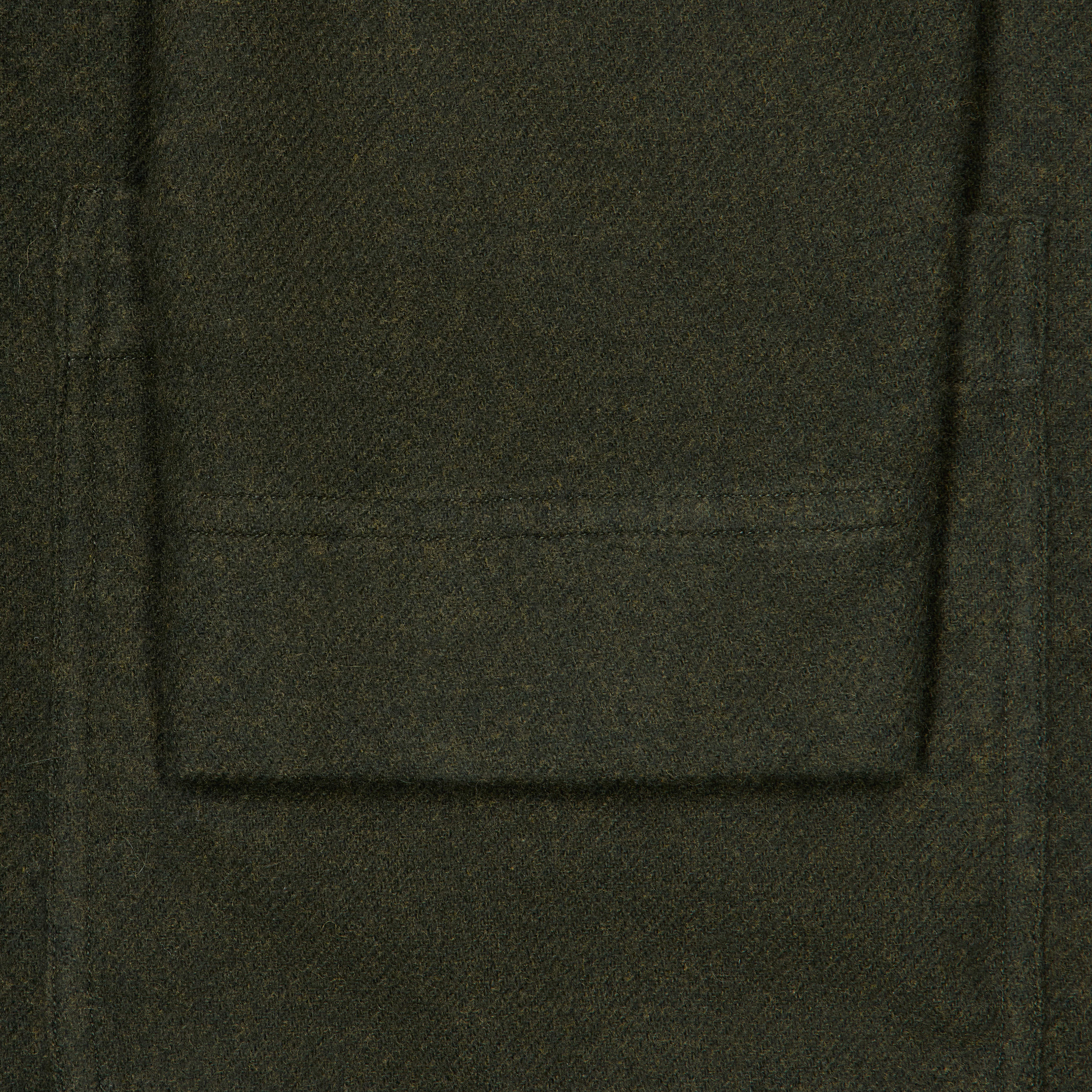 English Wool Flannel Chore Jacket in Loden Green - Image 3
