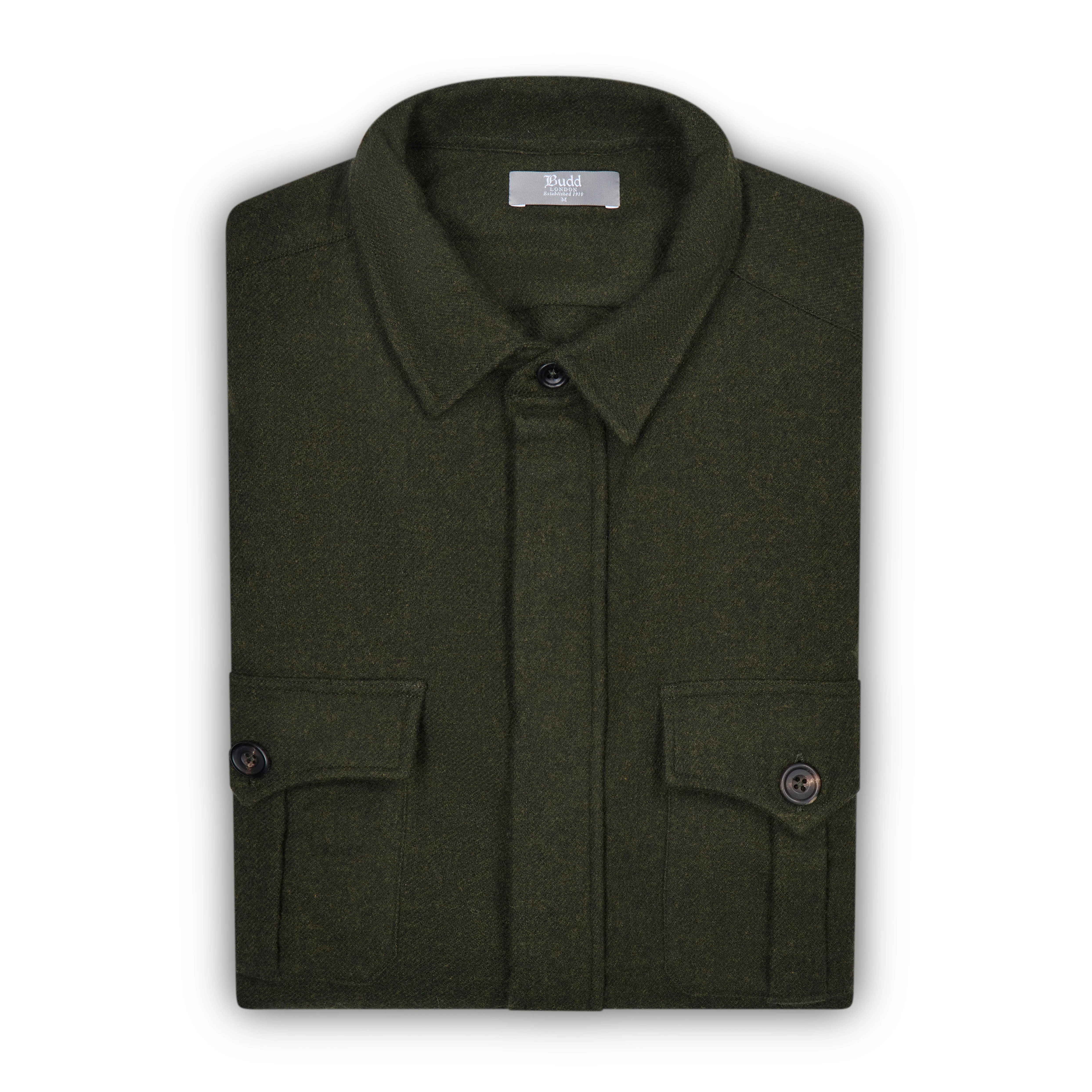 English Wool Flannel Safari Jacket in Loden Green - Image 5