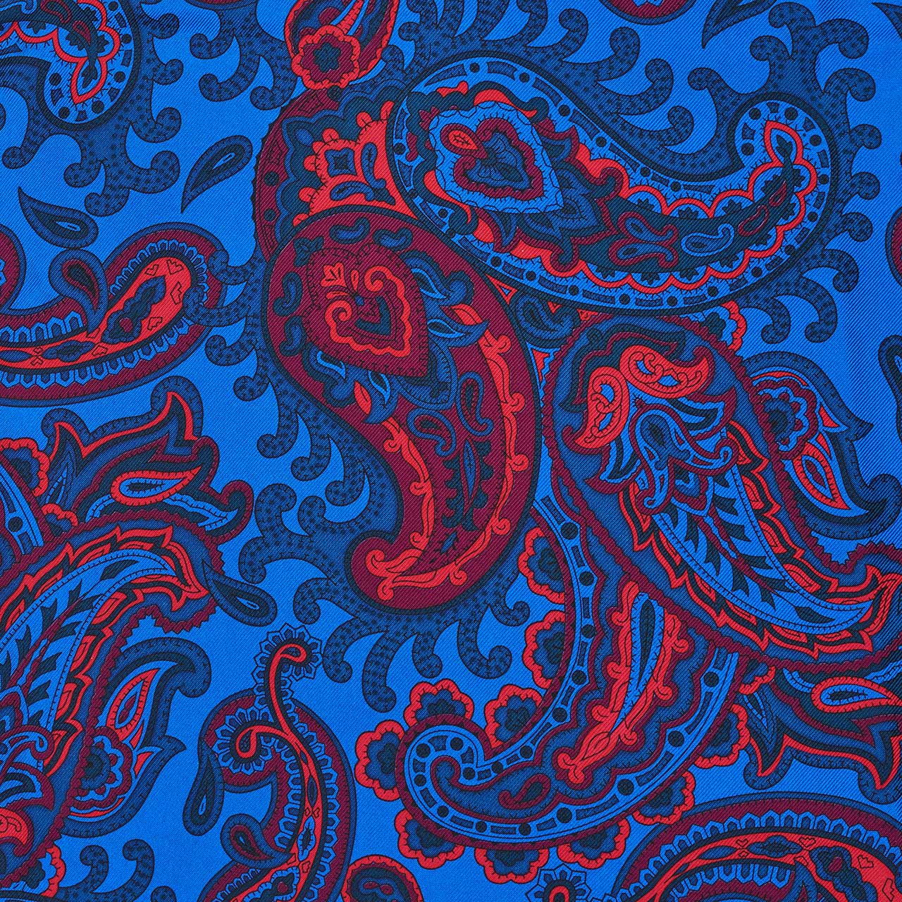 Exclusive Budd Paisley 36oz Dressing Gown in Budd Blue - Image 3