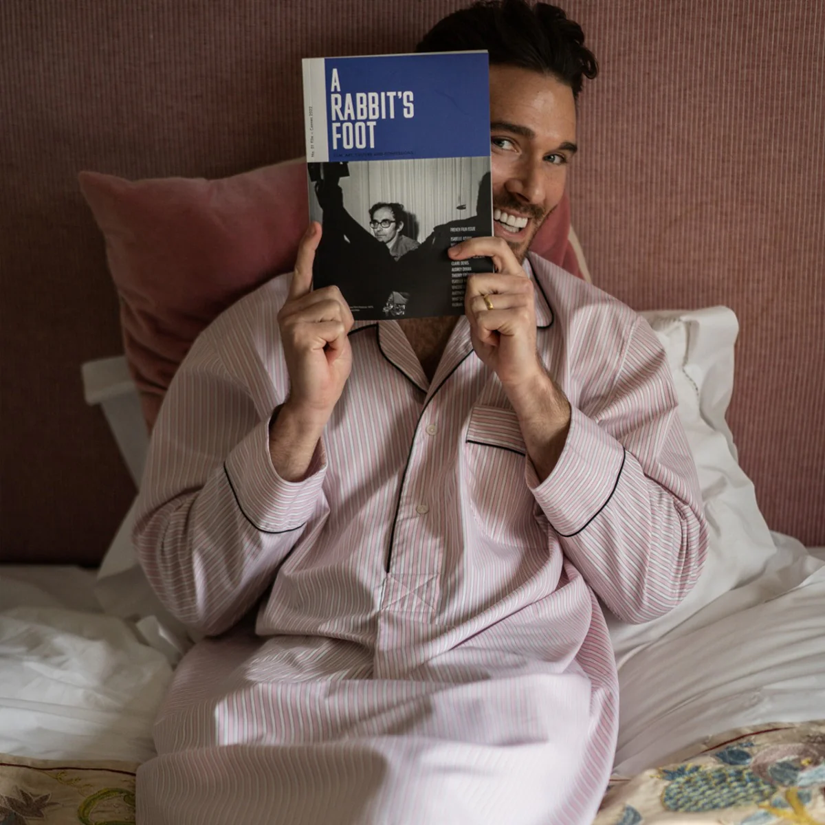 Exclusive Budd Stripe Nightshirt in Pink - Image 4