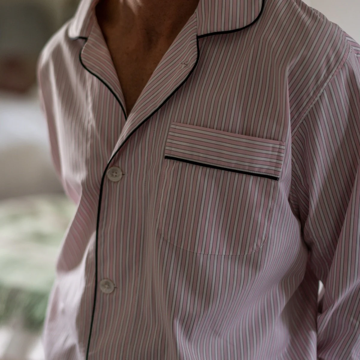 Exclusive Budd Stripe Pyjamas in Pink - Image 4