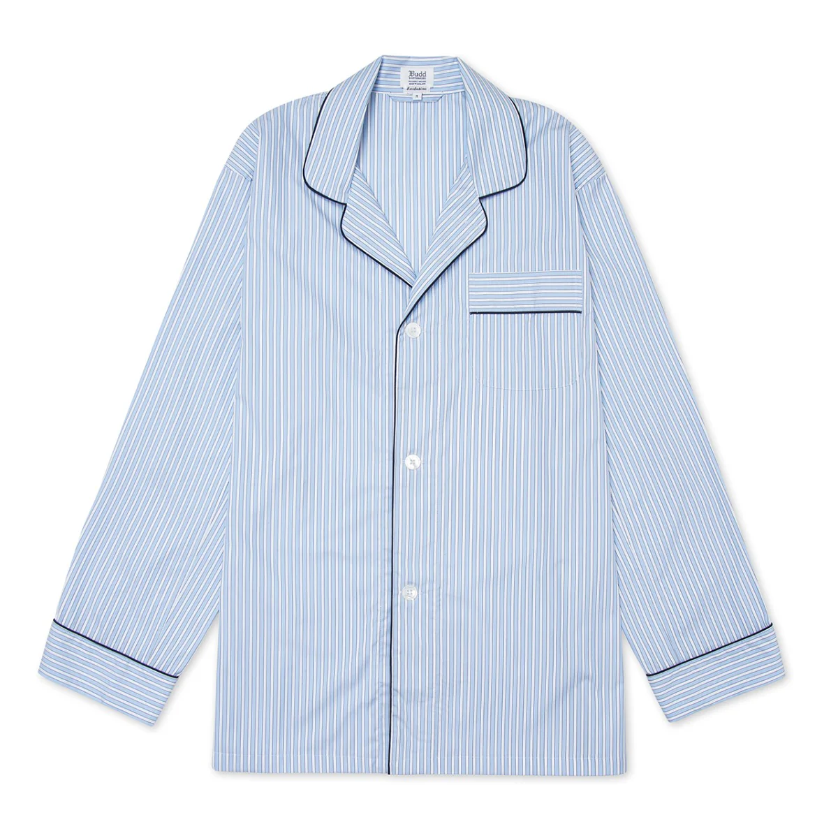 Exclusive Budd Stripe Pyjamas in Sky Blue - Image 2