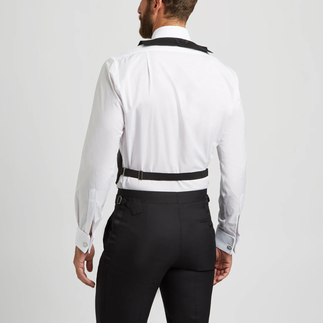 Faille Silk Waistcoat in Black - Image 3