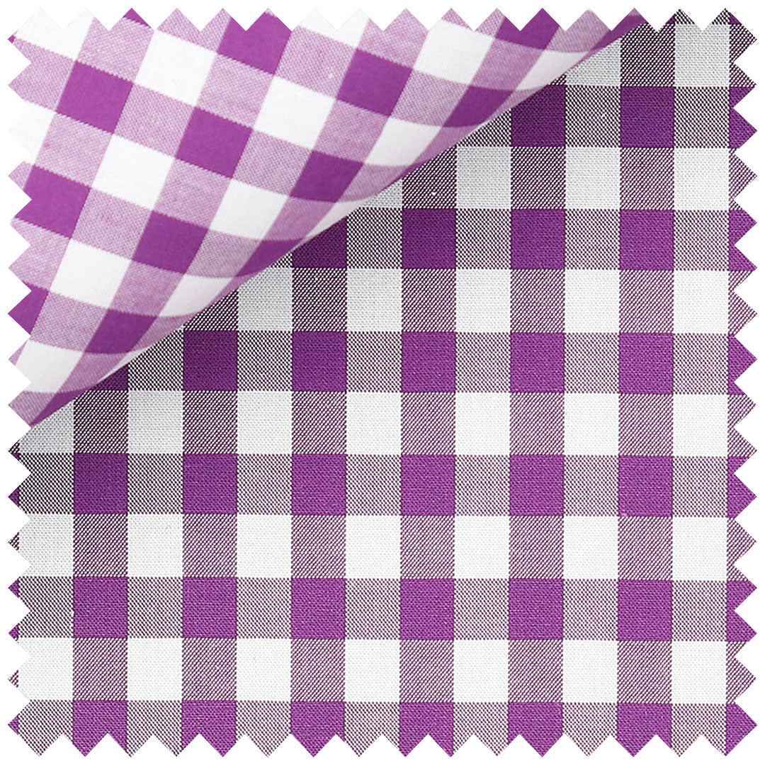 Gingham Check in Purple - Image 2