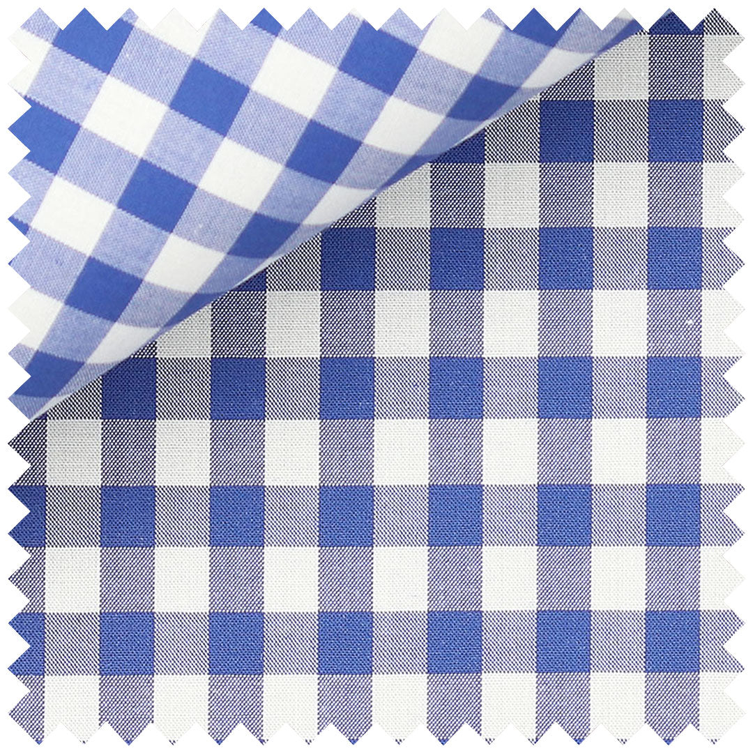 Gingham Check in Royal Blue - Image 2