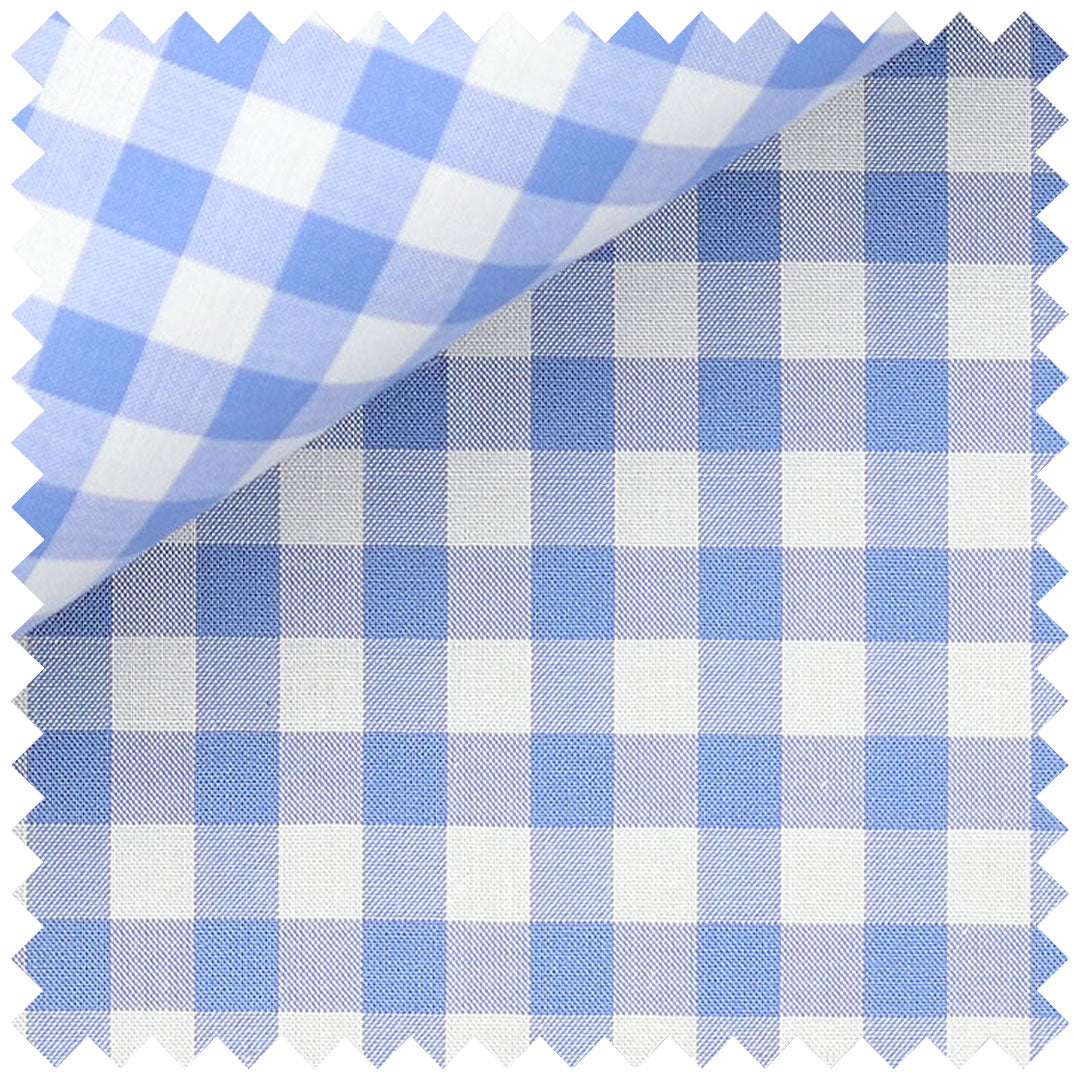 Gingham Check in Sky Blue - Image 2