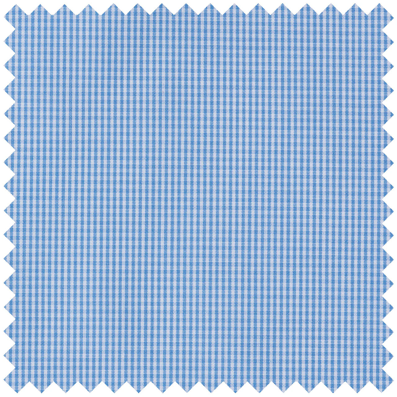 Gingham Superpoplin in Sky Blue