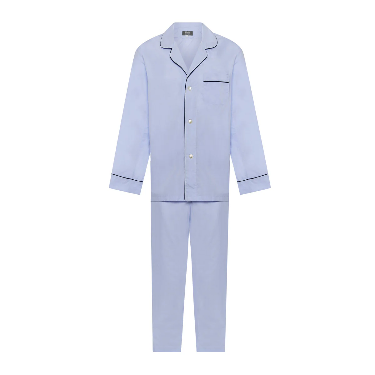 Giza 87 Egyptian Cotton Classic Fit Pyjamas in Sky Blue - Image 4