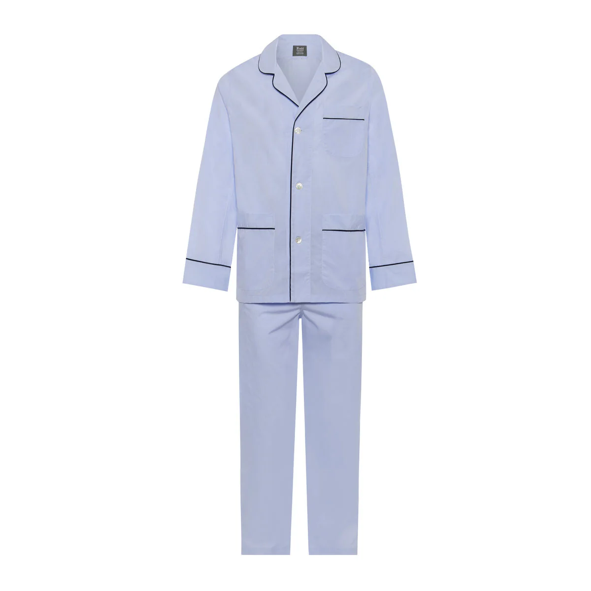 Giza 87 Egyptian Cotton Tailored Fit Pyjamas in Sky Blue - Image 4