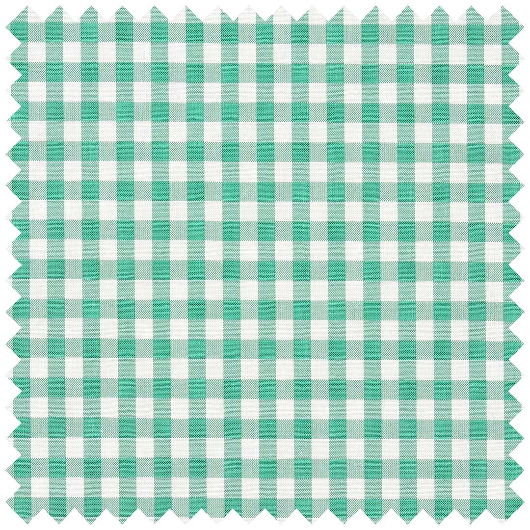 Green Mercerised Cotton Zephir Check