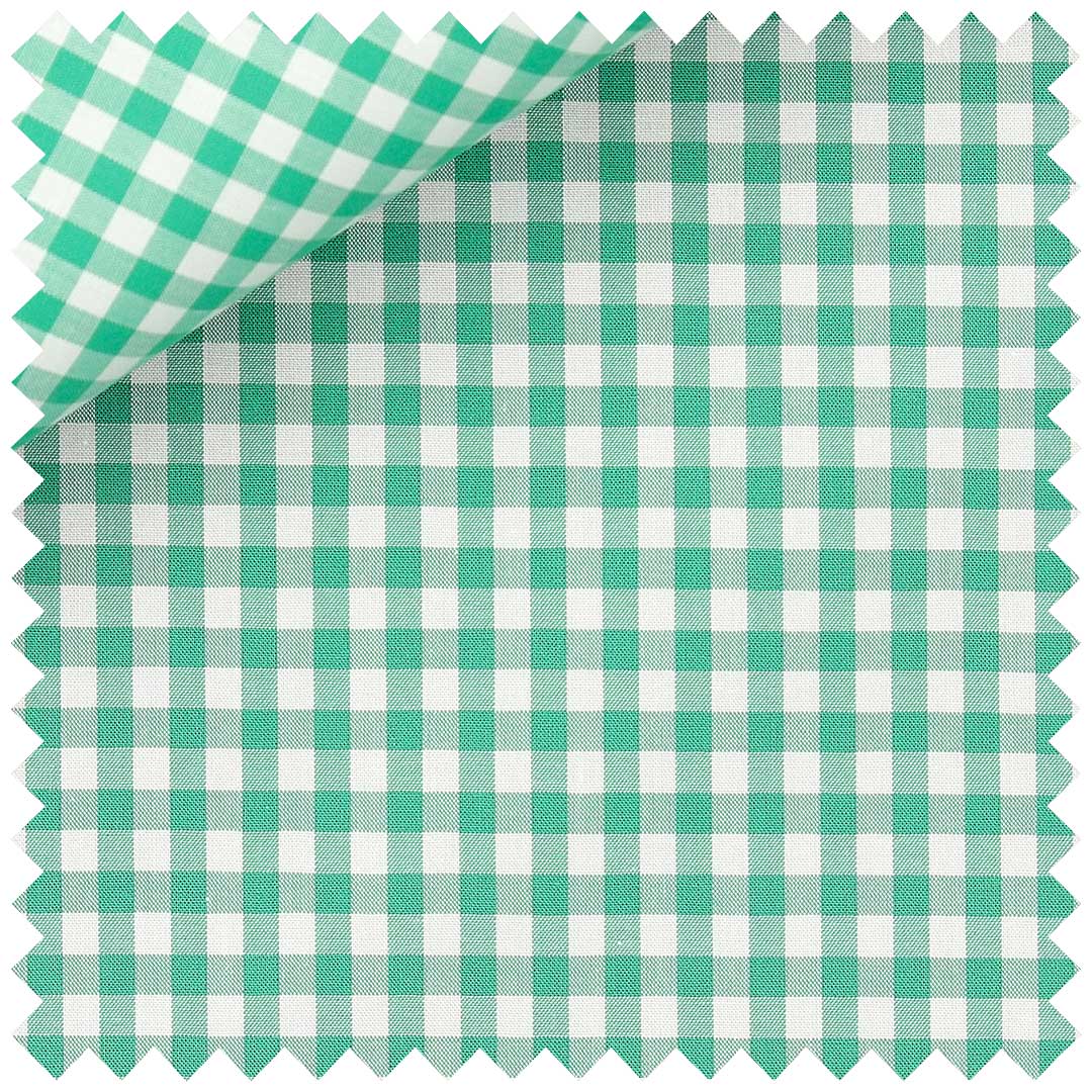 Green Mercerised Cotton Zephir Check - Image 2