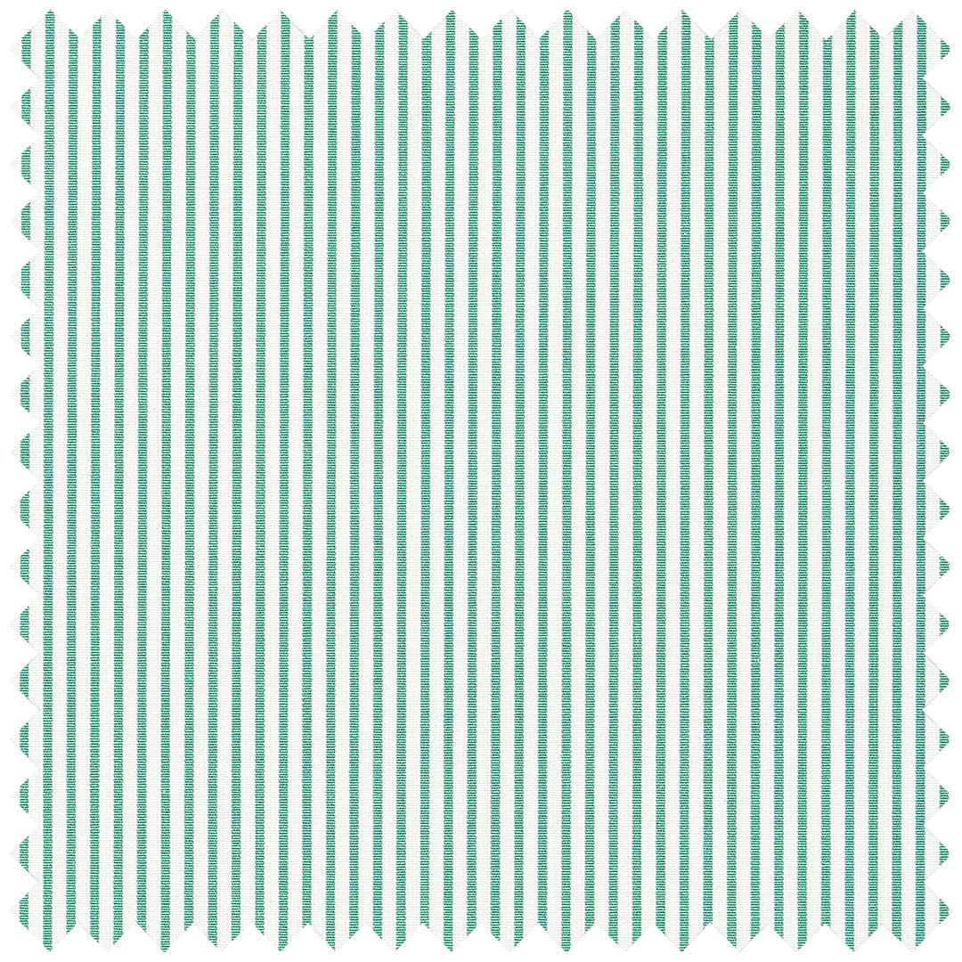 Green Poplin Pencil Stripe