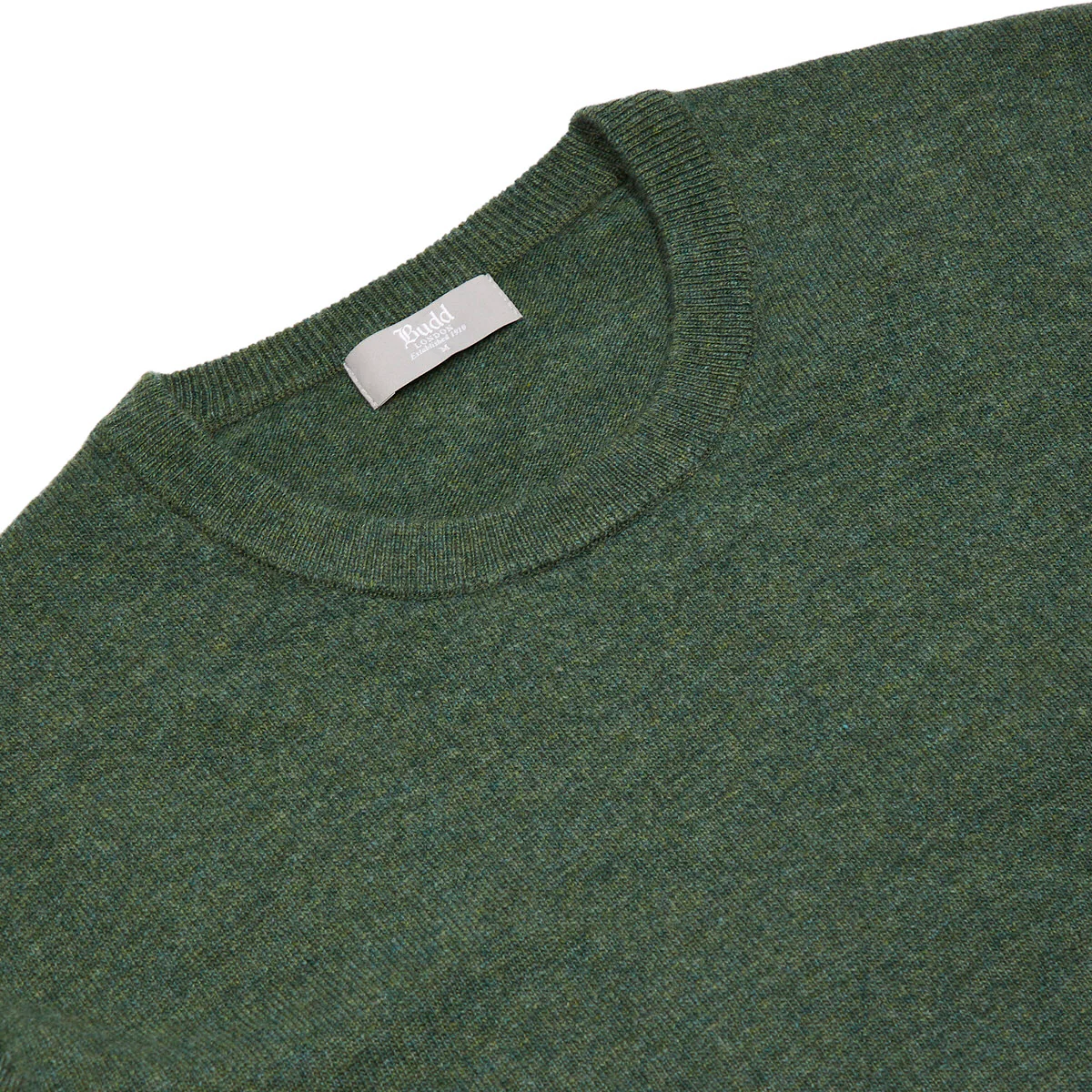 Harley Geelong Wool Crew Neck Jumper in Hunter - Image 2