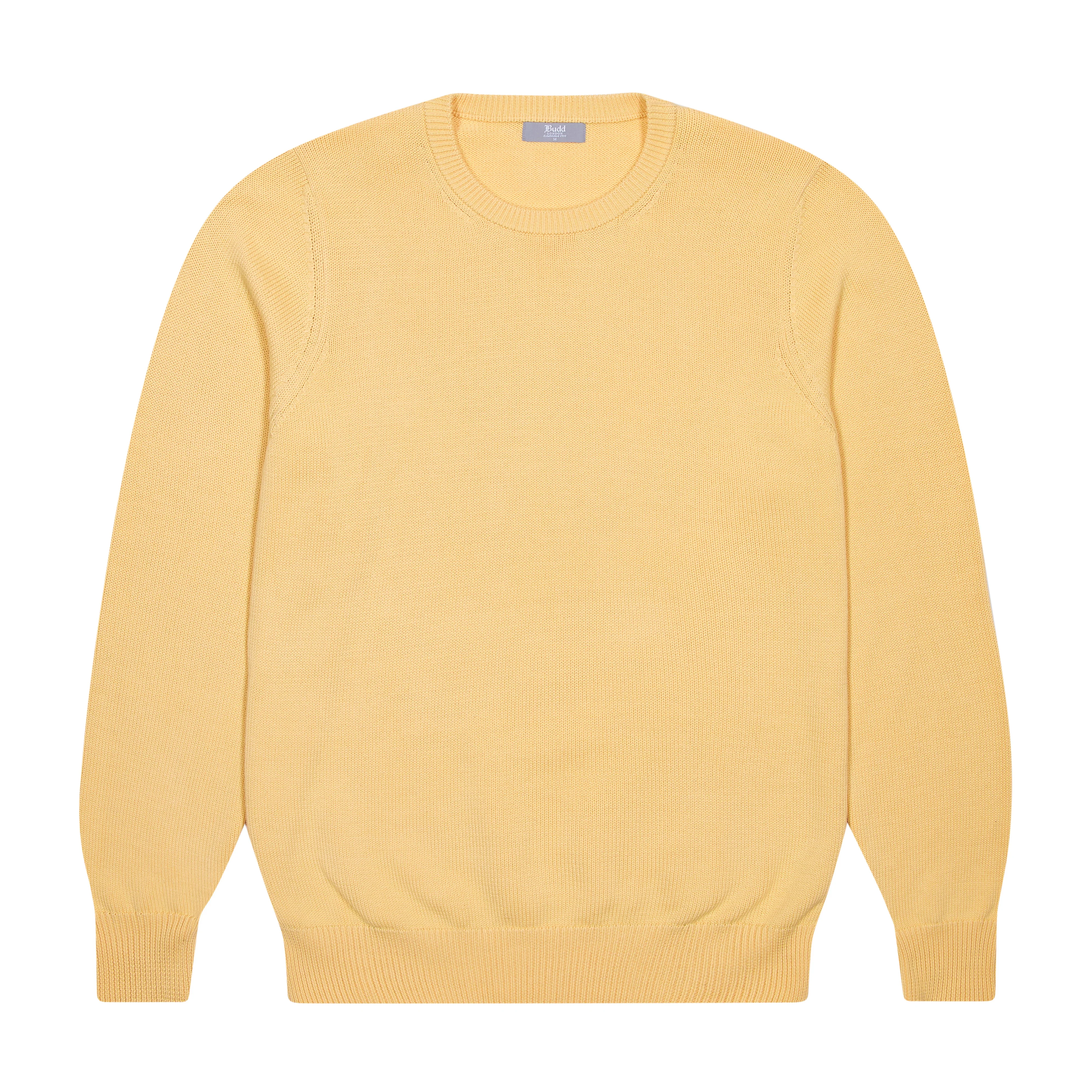 Hayle Cotton Relaxed Knit Crew Neck Jumper in Laguna - Image 2