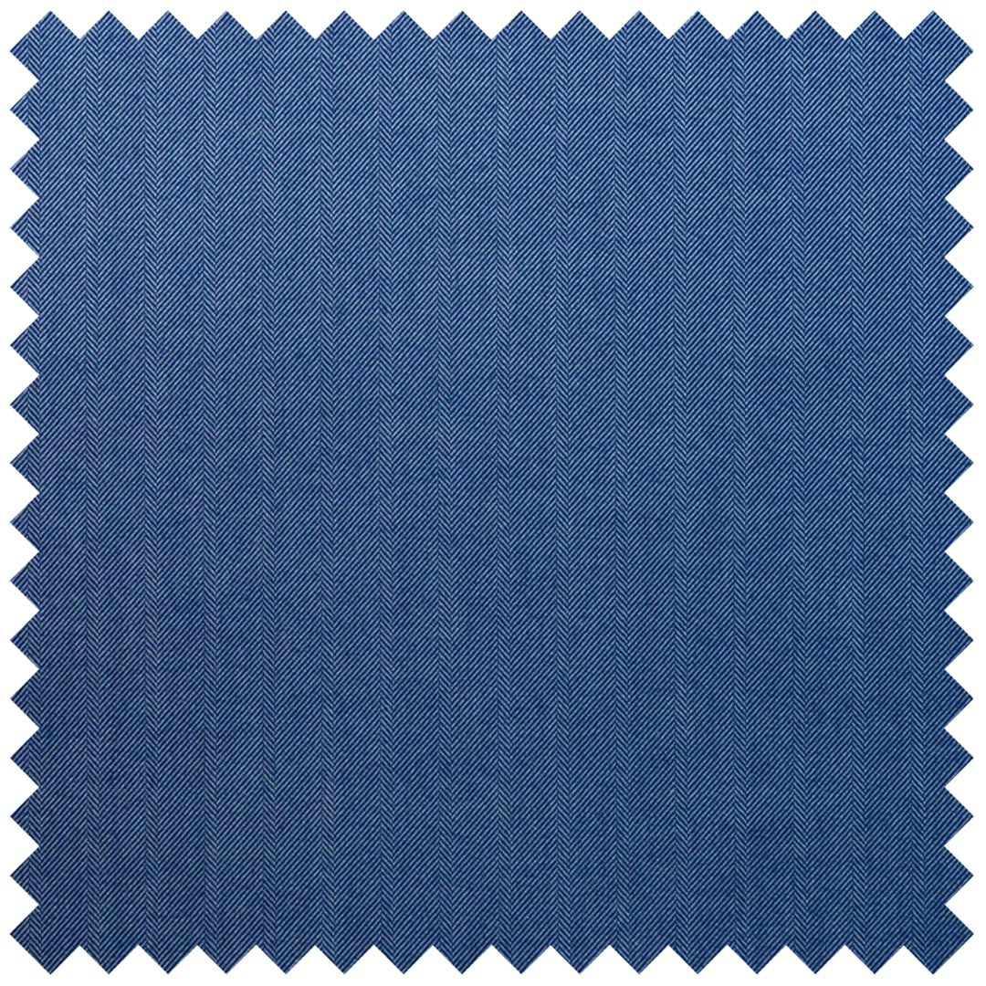 Herringbone Flanello in Mid Blue