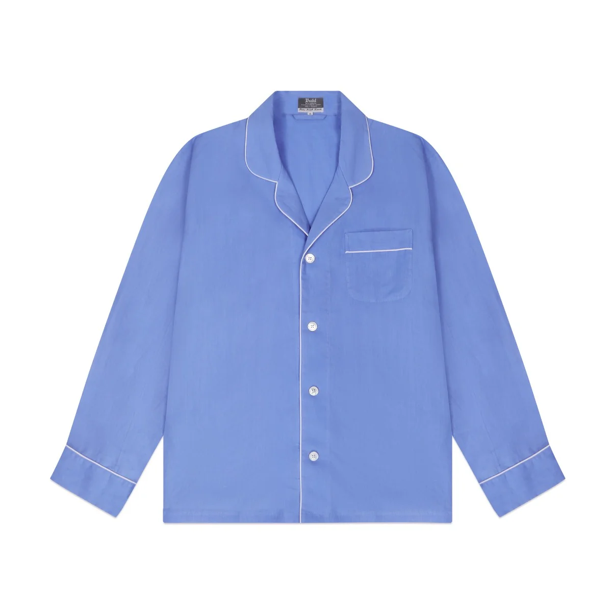 Plain Linen Pyjamas in Blue Lagoon - Image 3