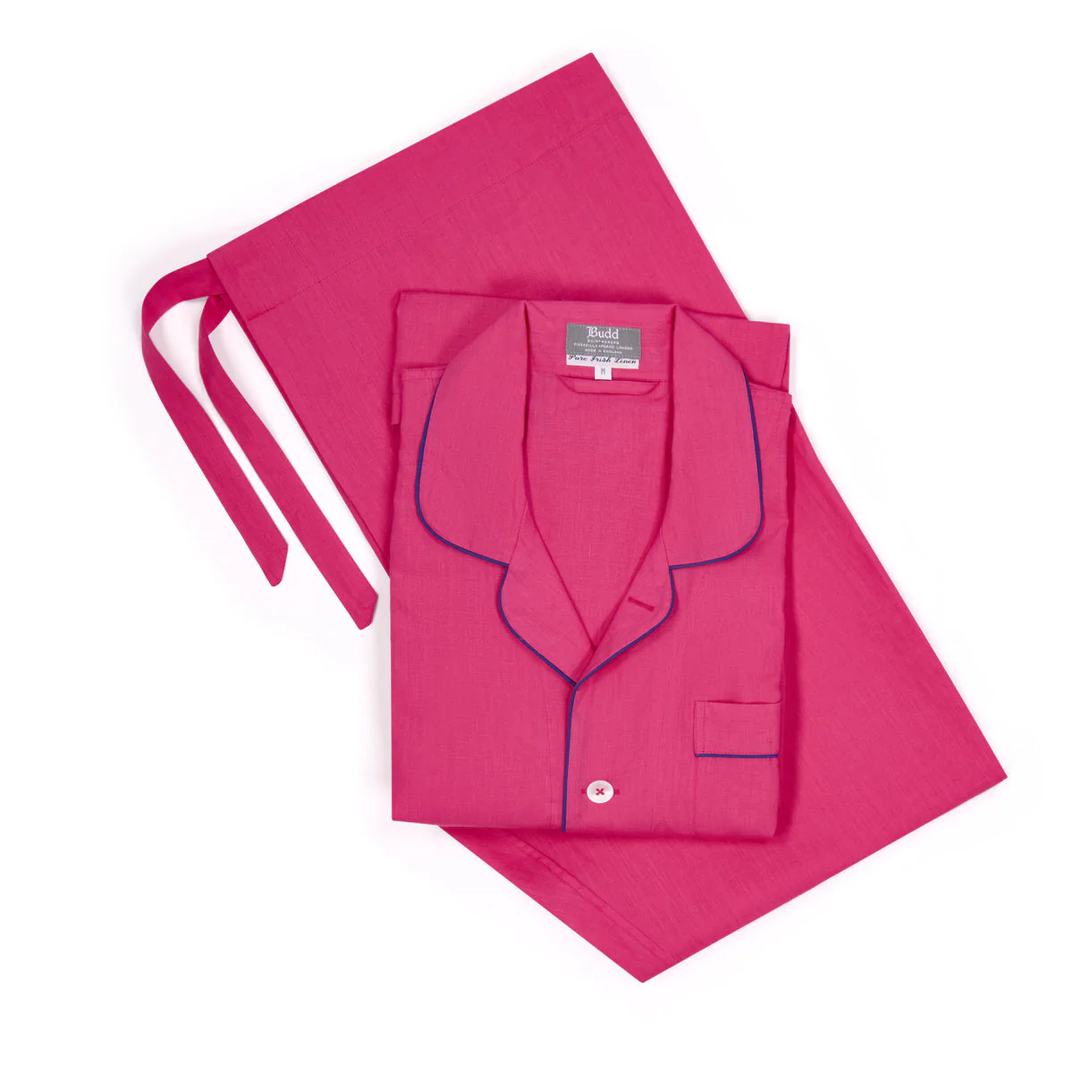Linen Pyjamas in Bright Pink