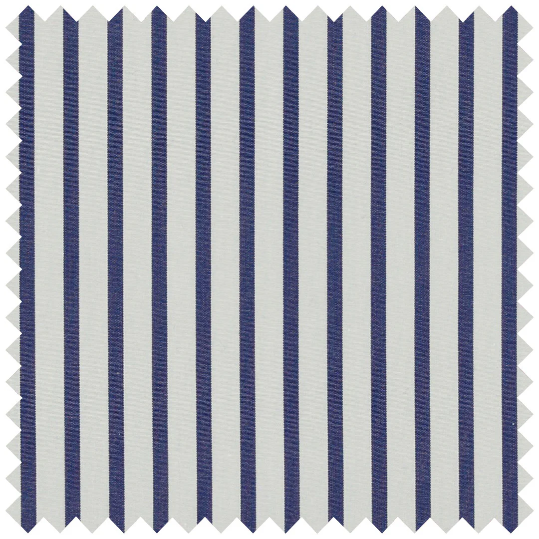 Loro Piana Navy Blue Pencil Stripe - Image 2