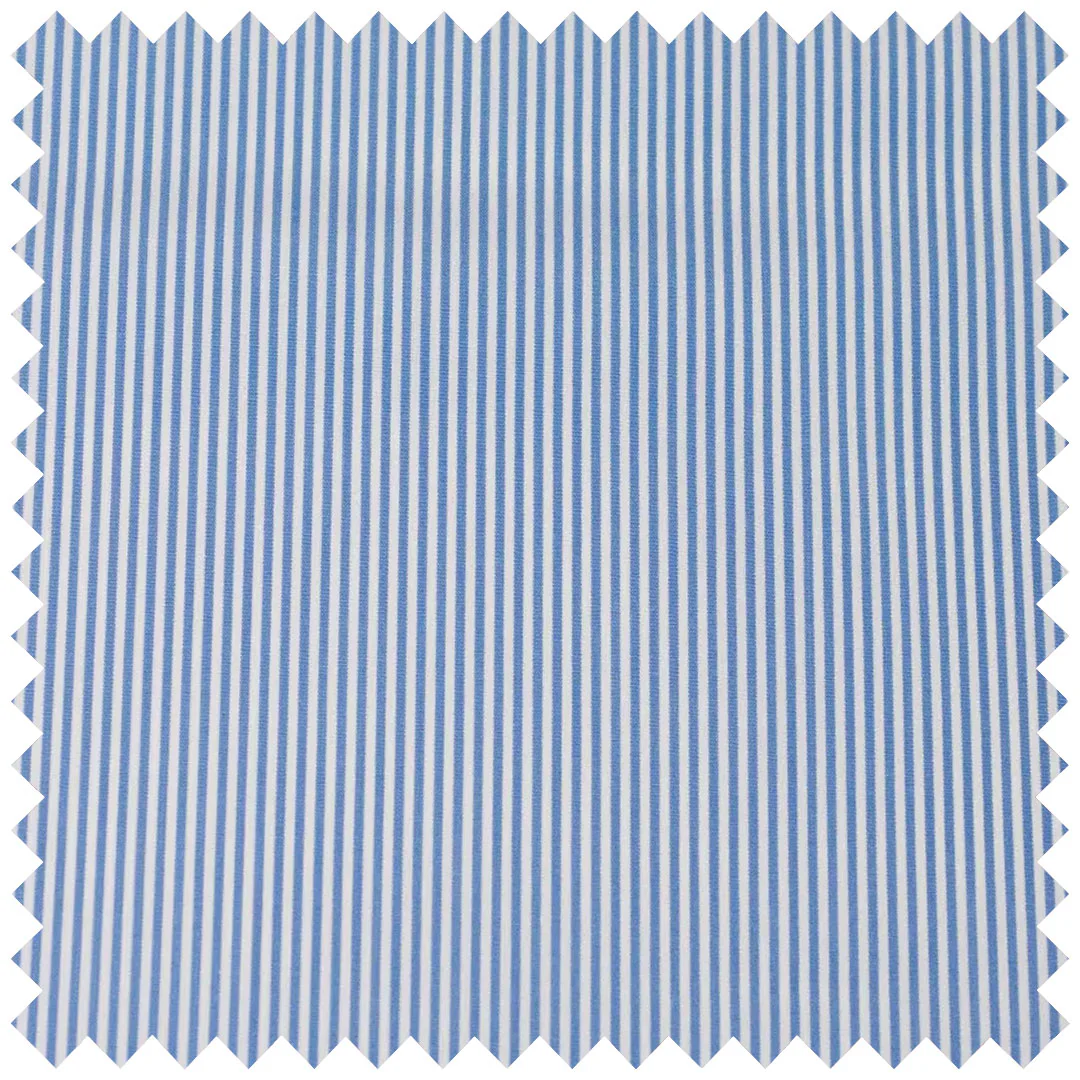 Mid blue Bengal stripe in Supraluxe cotton