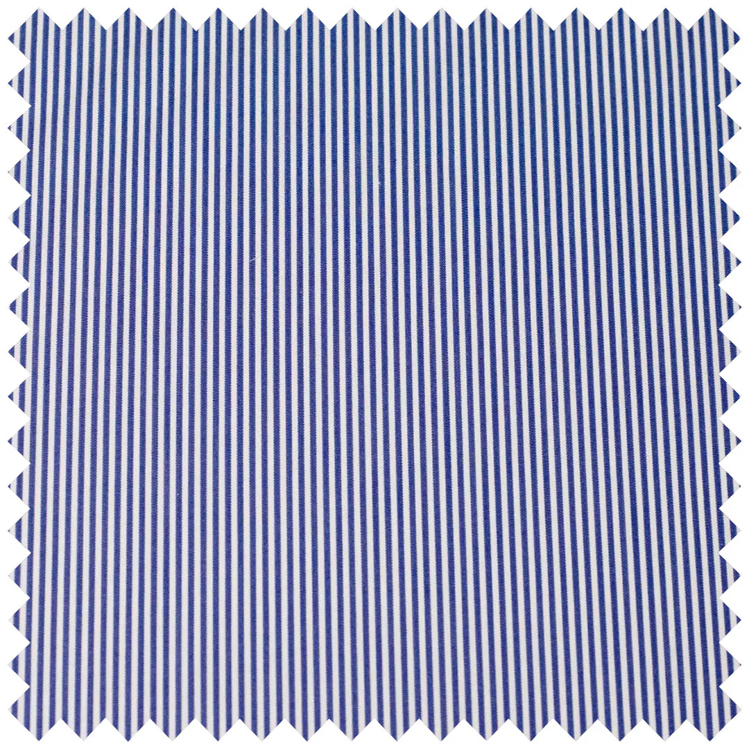 Navy blue Bengal stripe in Supraluxe cotton