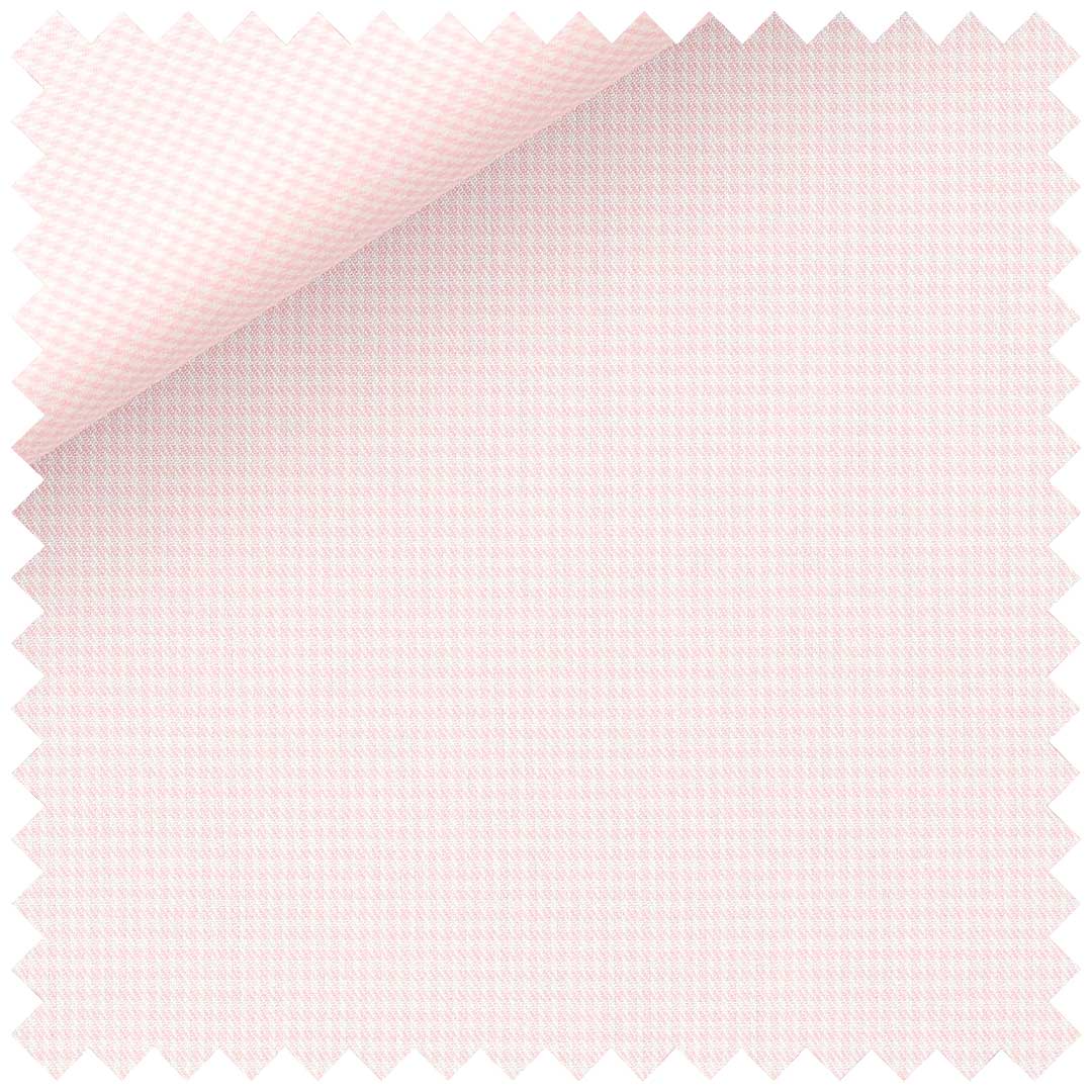 Pink Fine Puppytooth Cotton Twill - Image 2