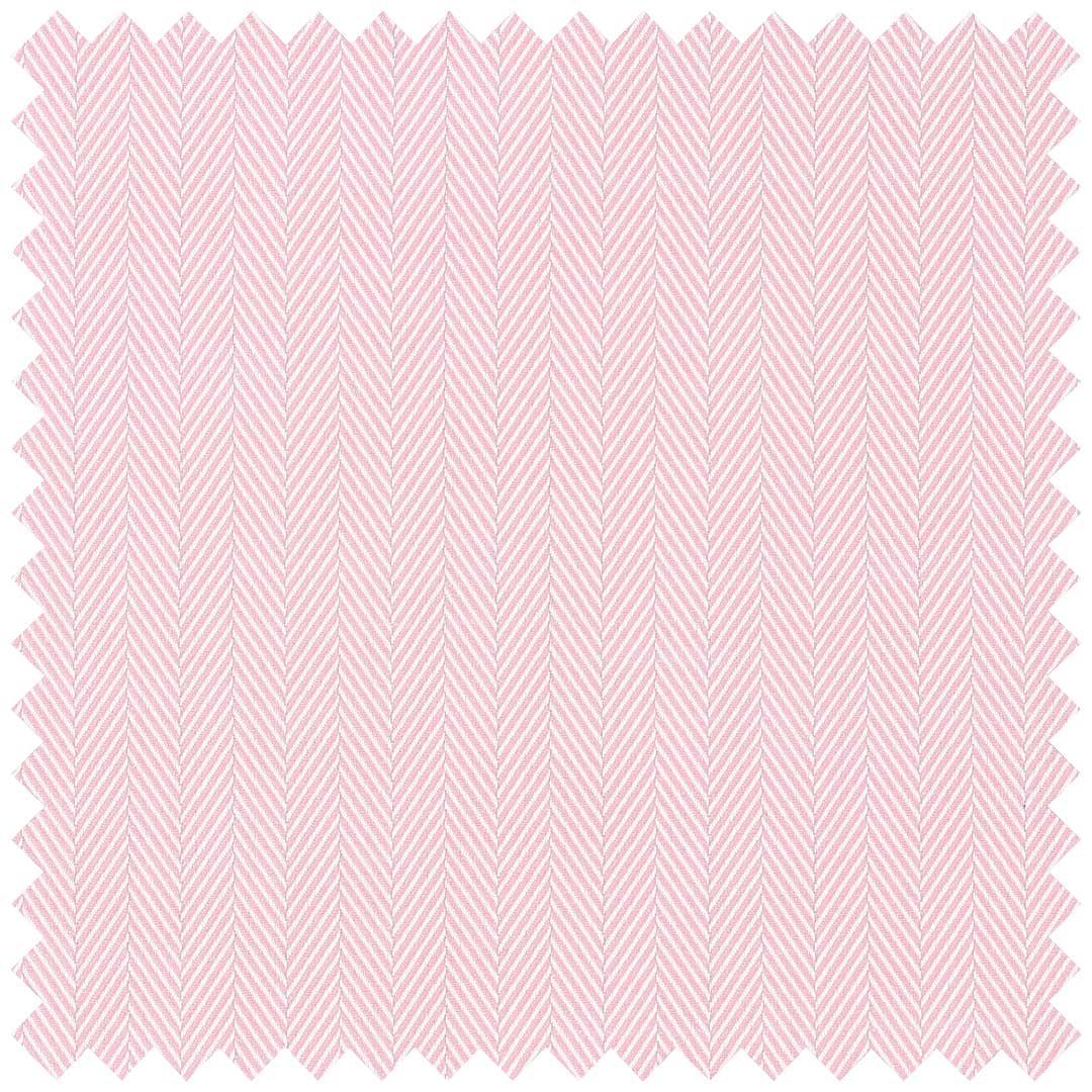 Pink Herringbone Cotton Twill
