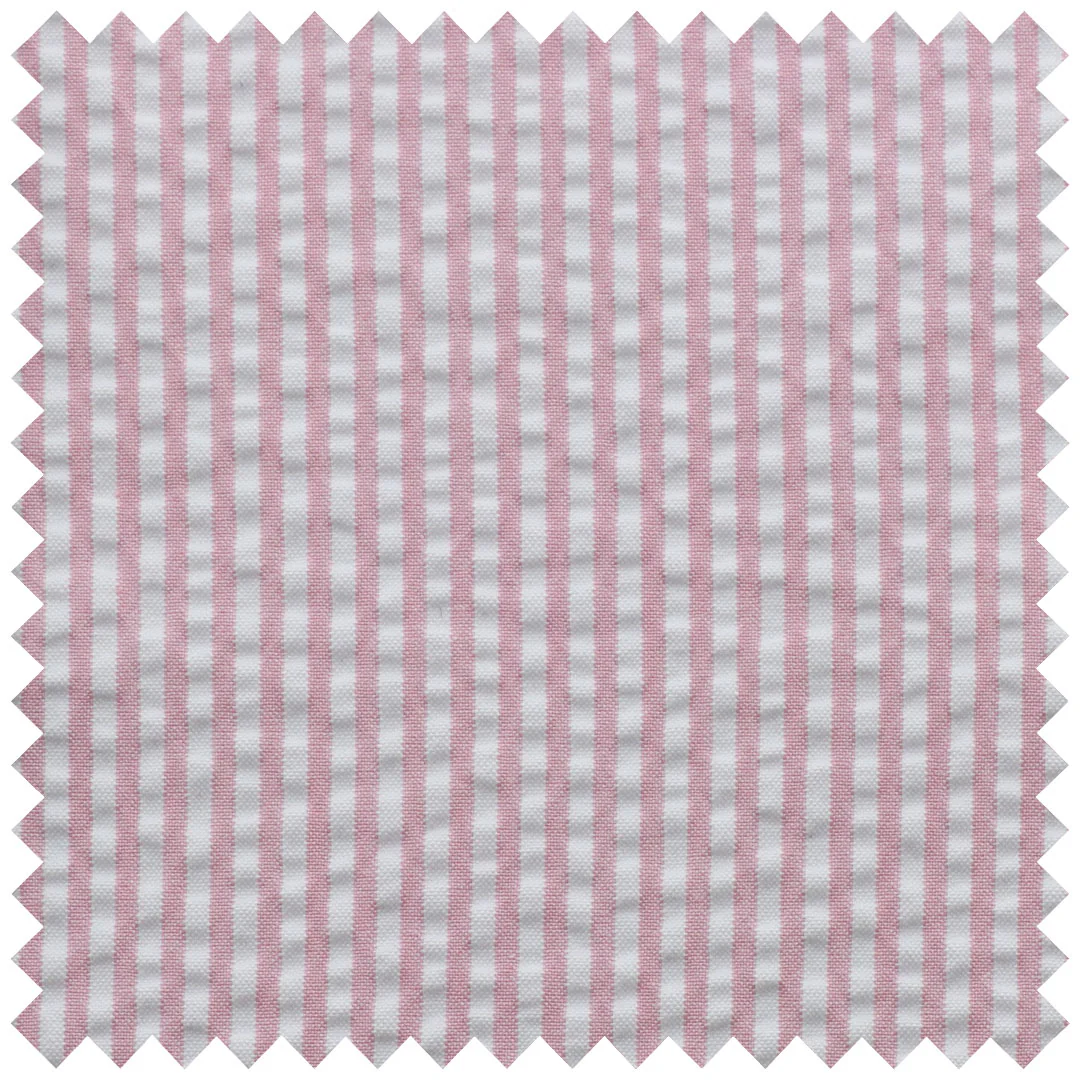 Pink stripe seersucker