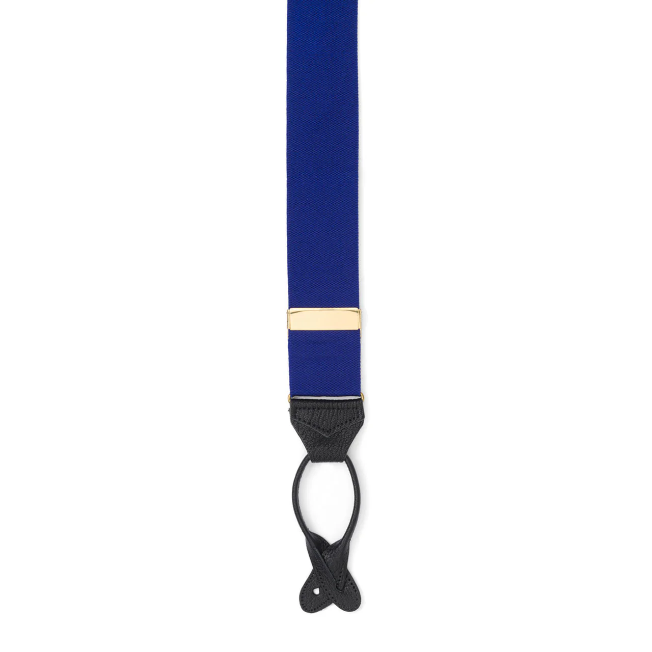 Plain Barathea Braces with Button in Cornflower - Image 2