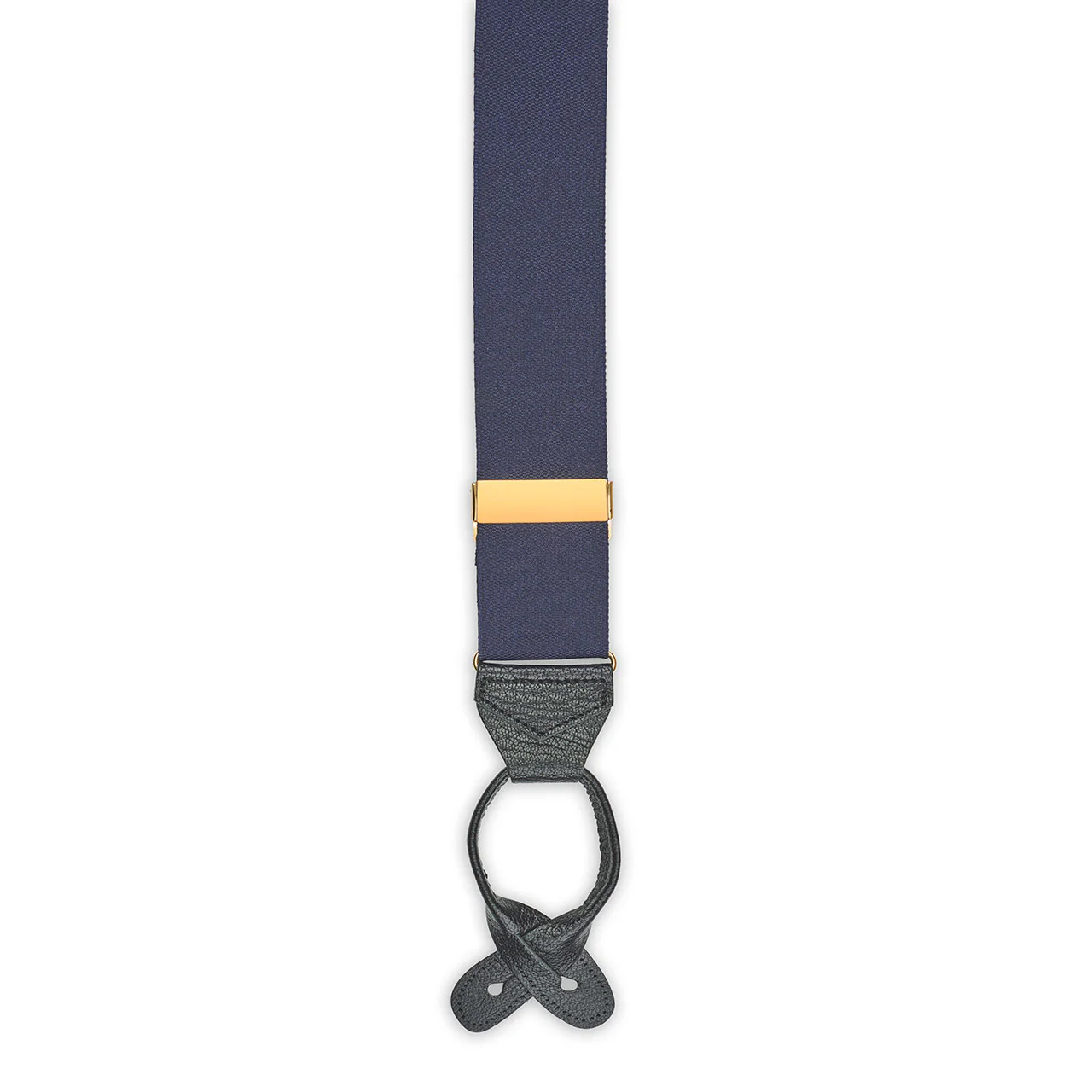 Plain Barathea Braces with Button in Midnight - Image 3