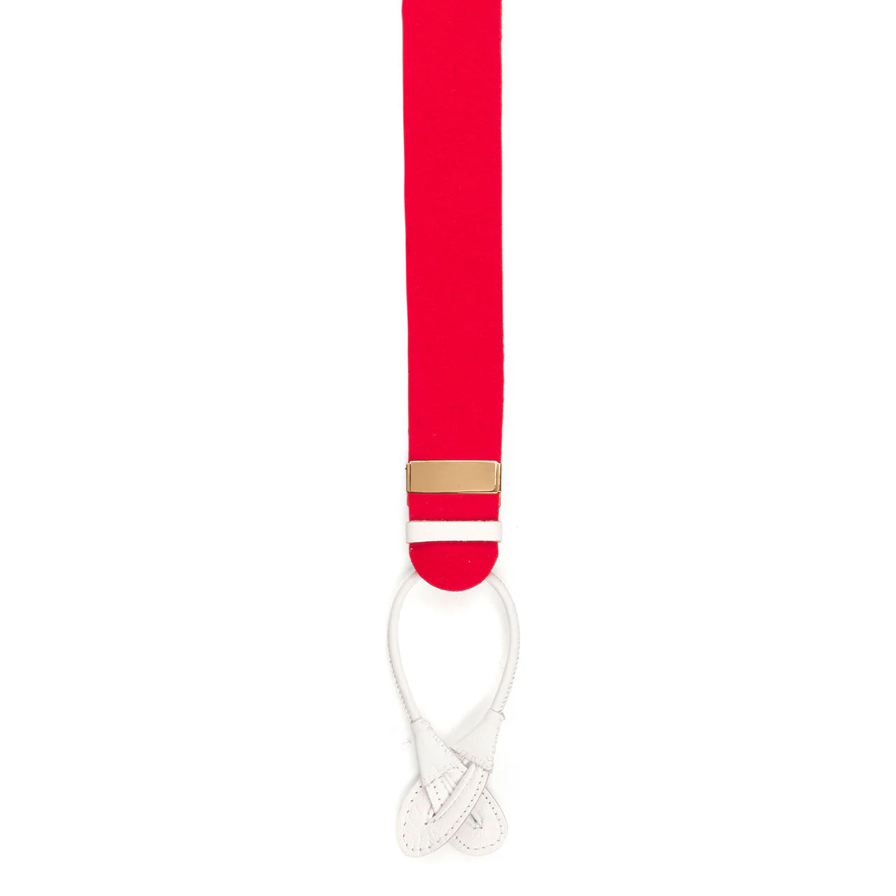 Plain Boxcloth Braces in Red - Image 3