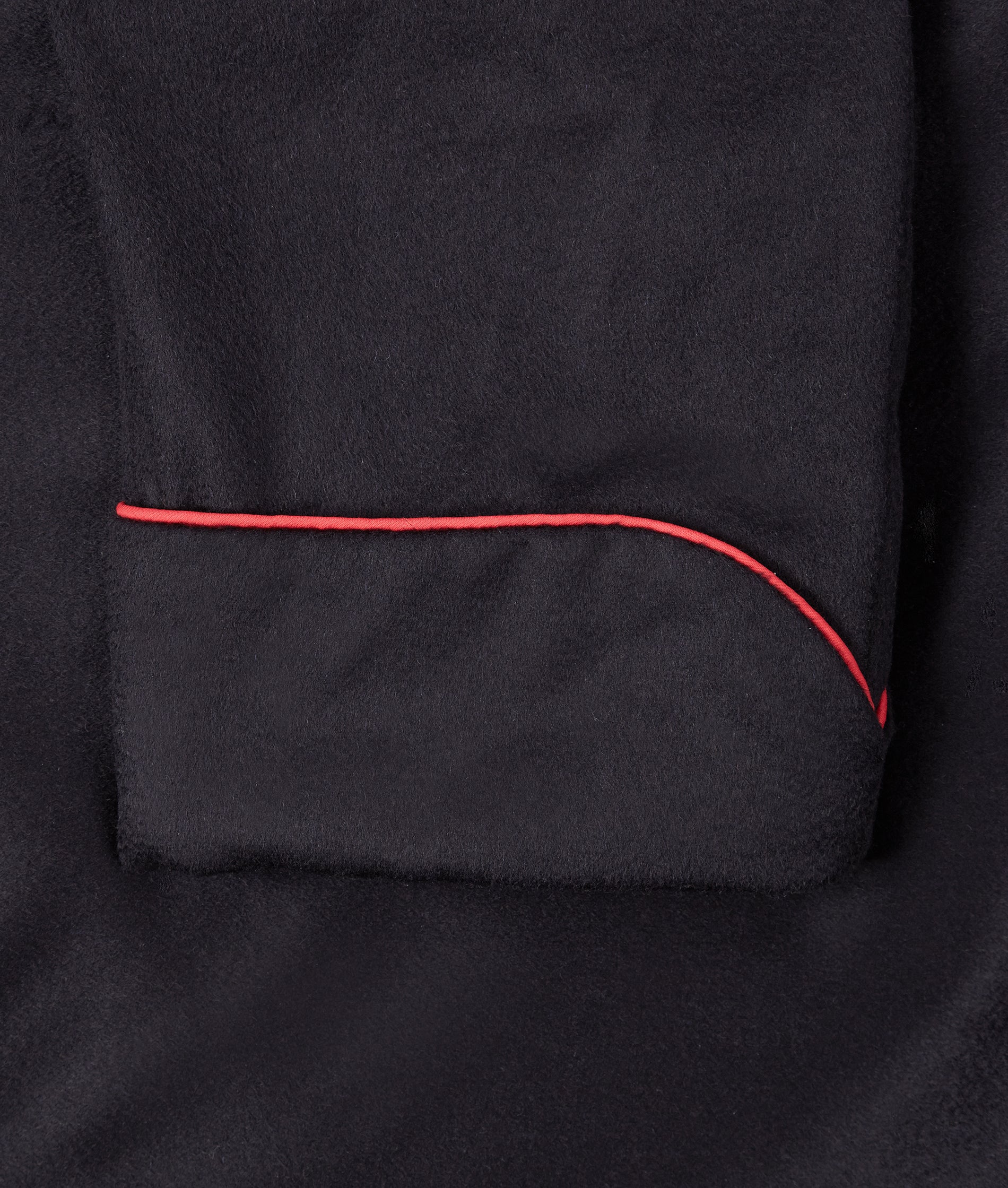 Plain Cashmere Dressing Gown in Navy - Image 2