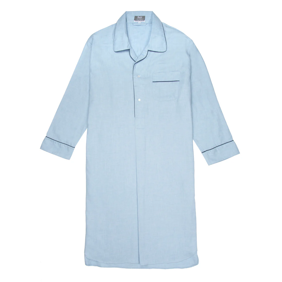 Plain Cashmerello Nightshirt in Sky Blue