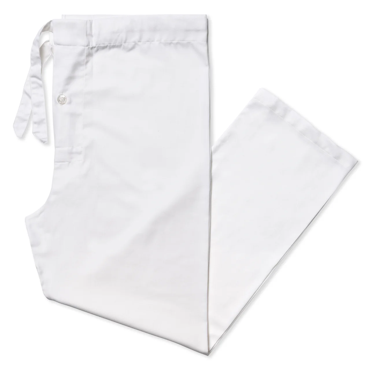 Plain Cotton and Cashmere Pyjamas in Cream - Image 3