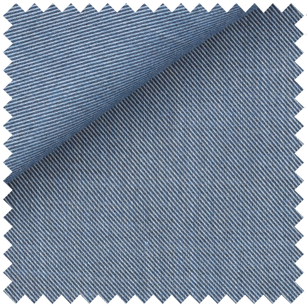 Plain Cotton Cashmere in Denim - Image 2