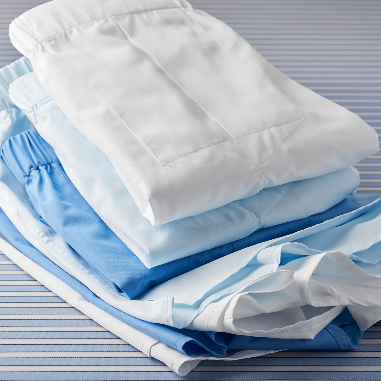 Plain Cotton Chairman Boxer Shorts in Sky Blue - Image 3