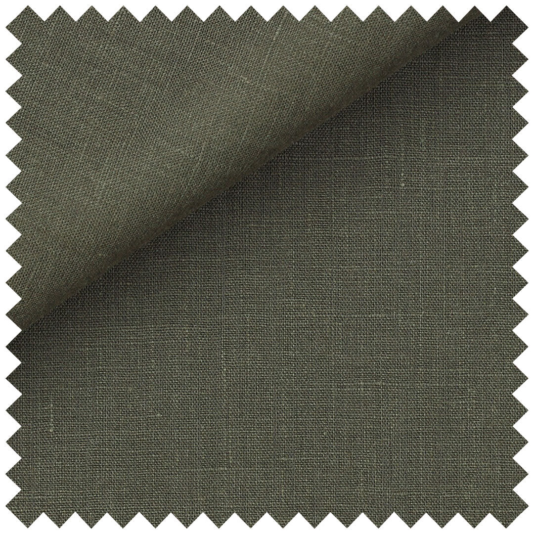 Plain Linen in Khaki - Image 2